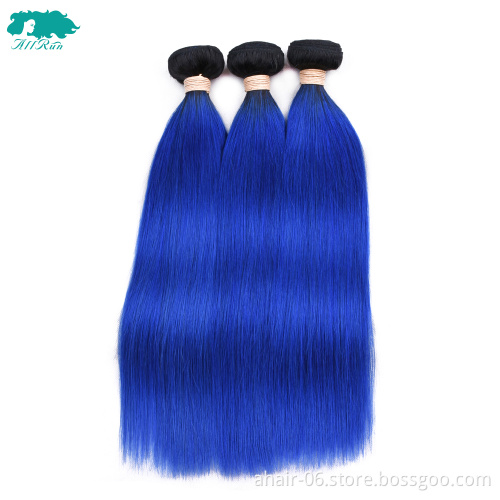 online wholesale shop fashion good price blue ombre hair virgin chinese hair double drawn